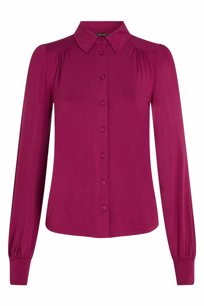Carina blouse ecovero fuchsia roze