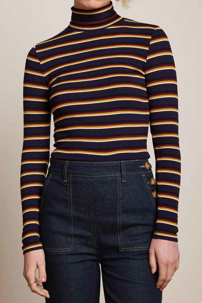Colshirt rib gestreept - Afbeelding 2