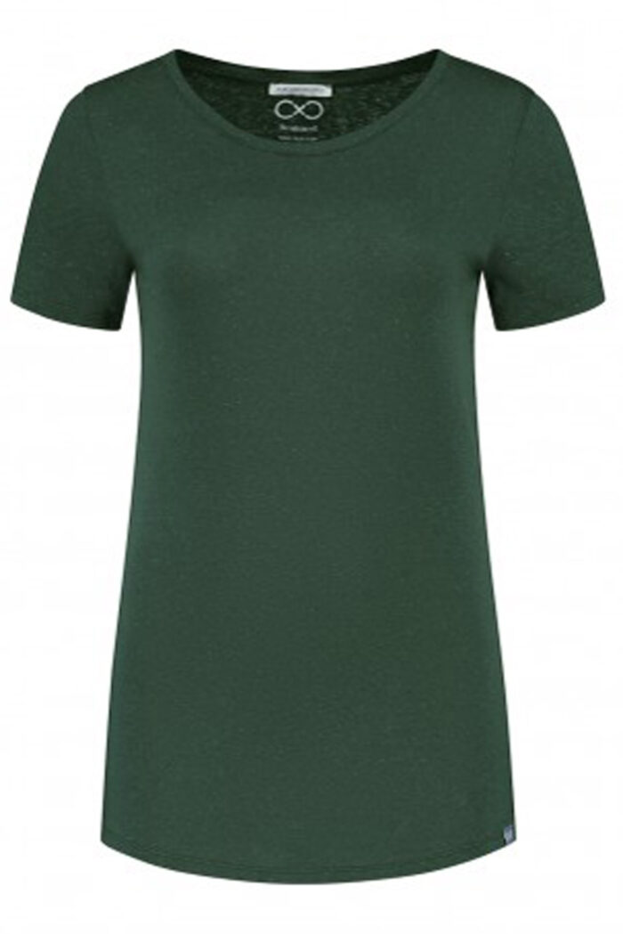 T-shirt gerecycelde jeans groen