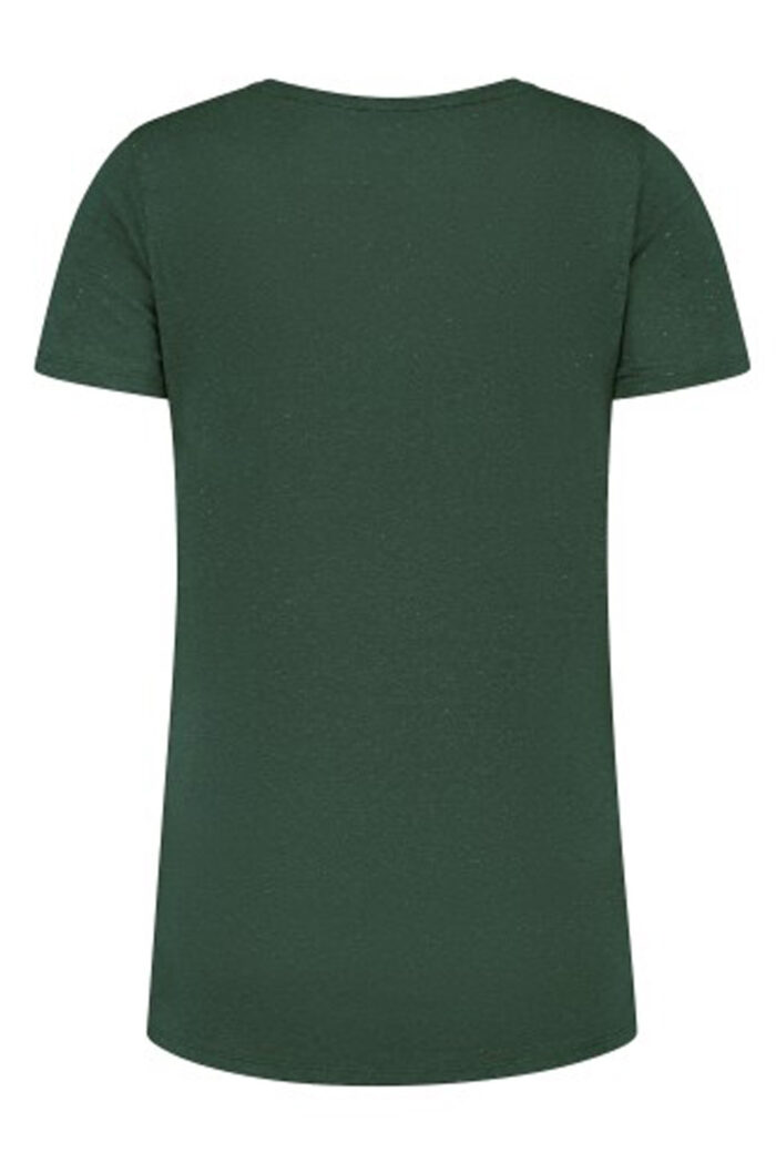 T-shirt gerecycelde jeans groen - Afbeelding 2