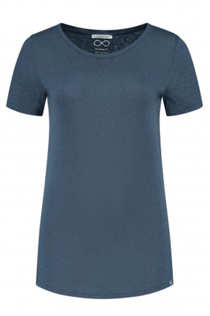 T-shirt gerecycelde jeans blauw