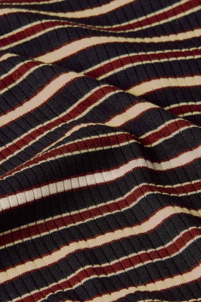 Rib shirt lange mouw zwarte strepen - Afbeelding 4