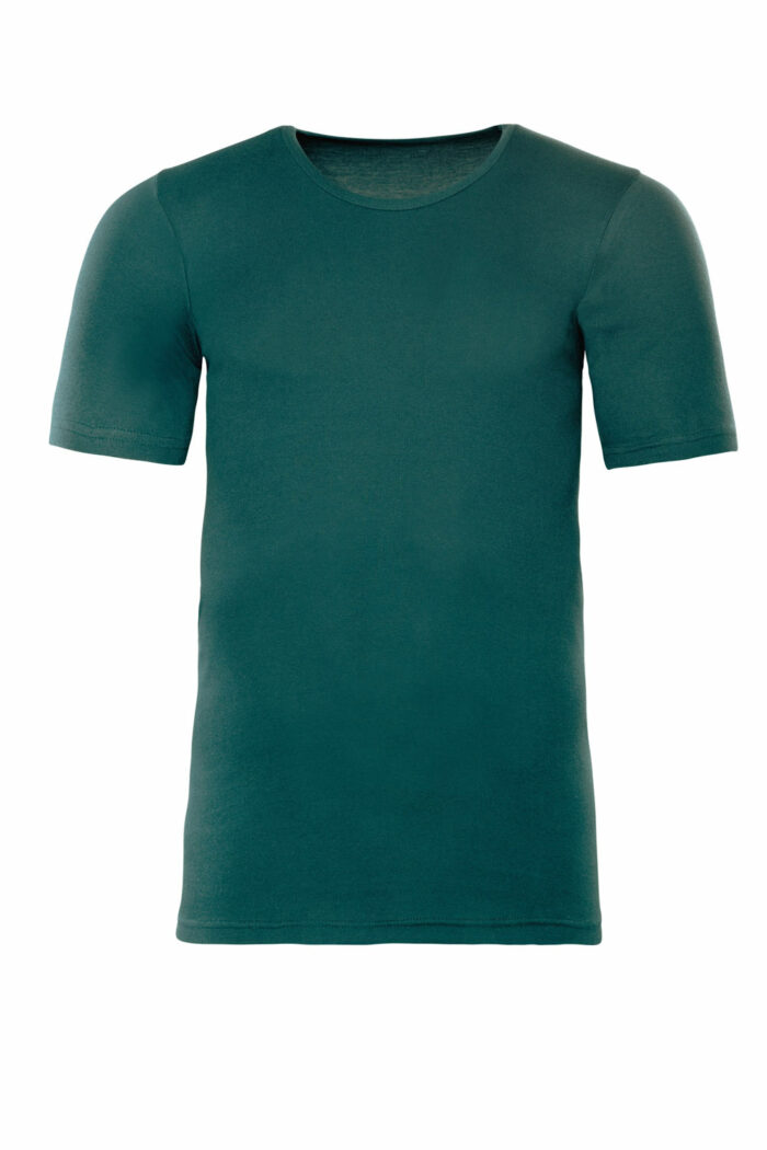 Korte mouwen T-shirt 100% biokatoen donkergroen