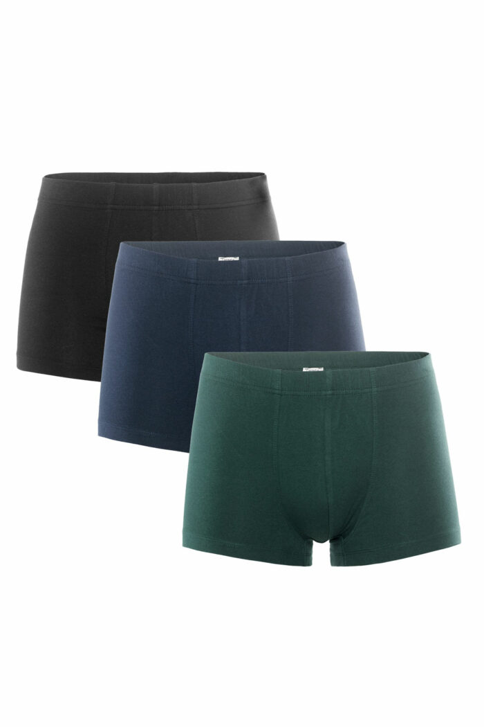 Boxershort 3-pack biokatoen drie kleuren