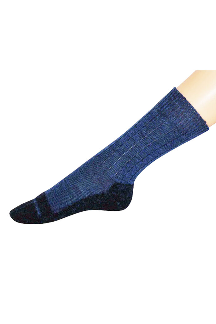 Wandelsokken wol blauw
