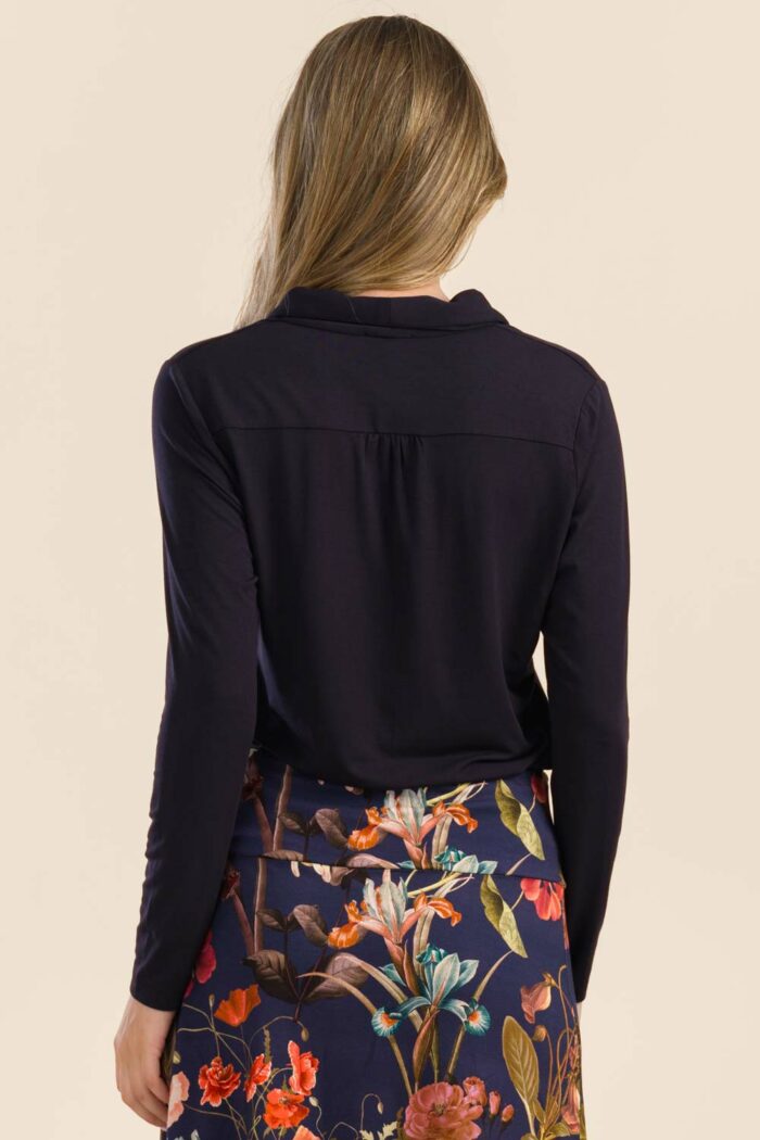 Effen blouse zwart - Afbeelding 2