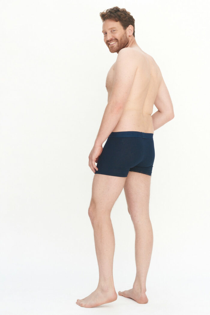 Boxershort met gulp 2-pack biokatoen donkerblauw - Afbeelding 3