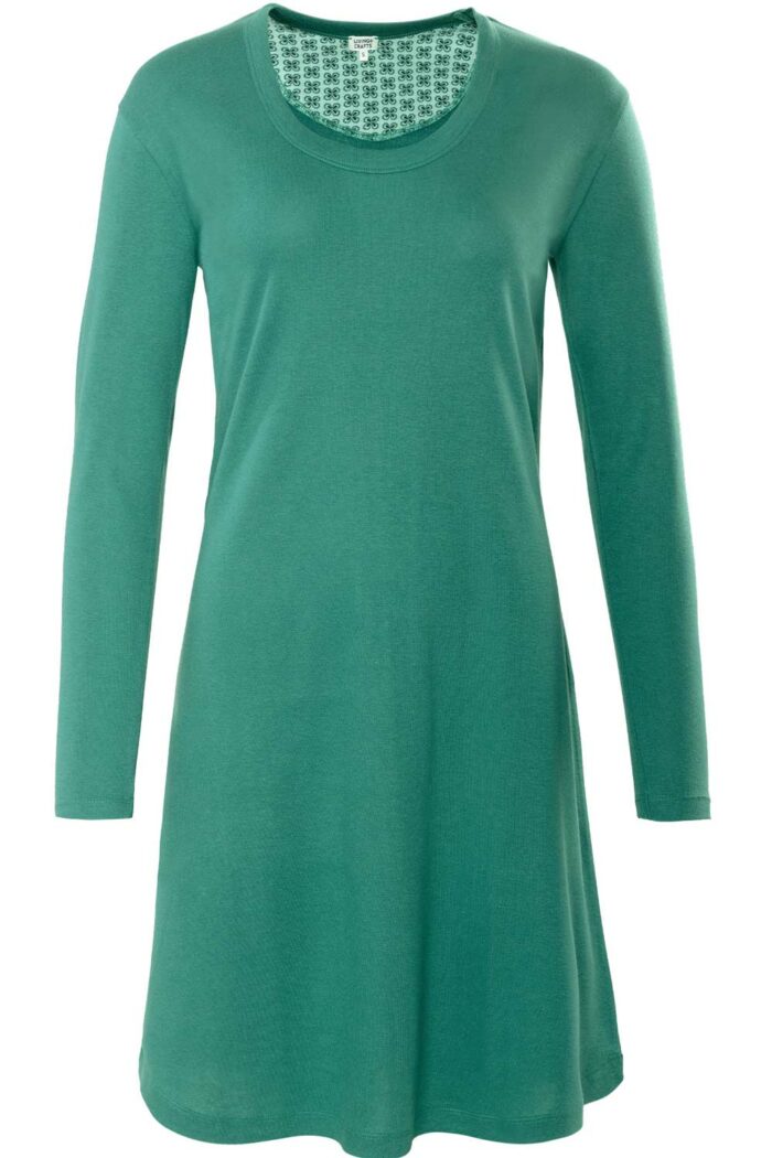 Nachthemd effen groen - Afbeelding 2