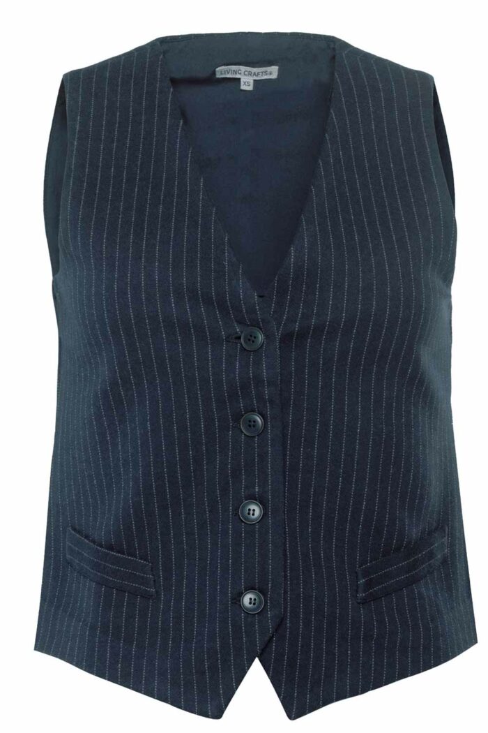 Gestreept gilet 1005 biokatoen