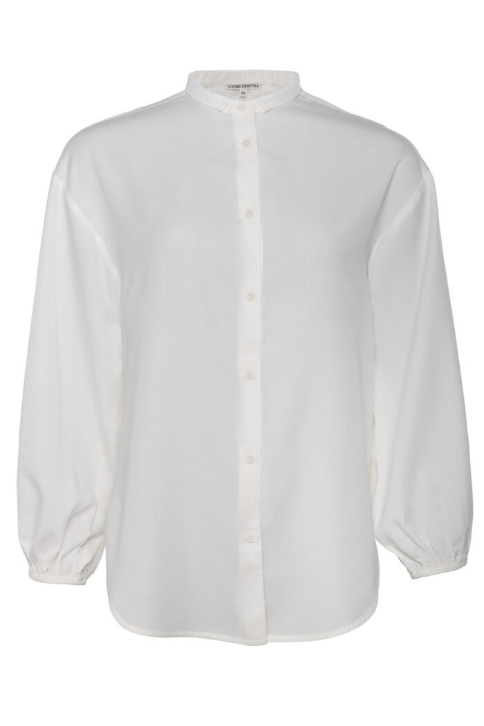 Tencel blouse off-white - Afbeelding 2