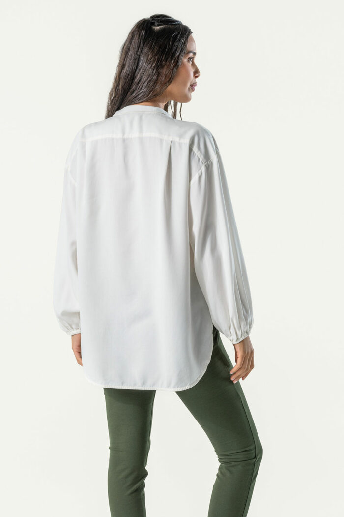 Tencel blouse off-white - Afbeelding 3