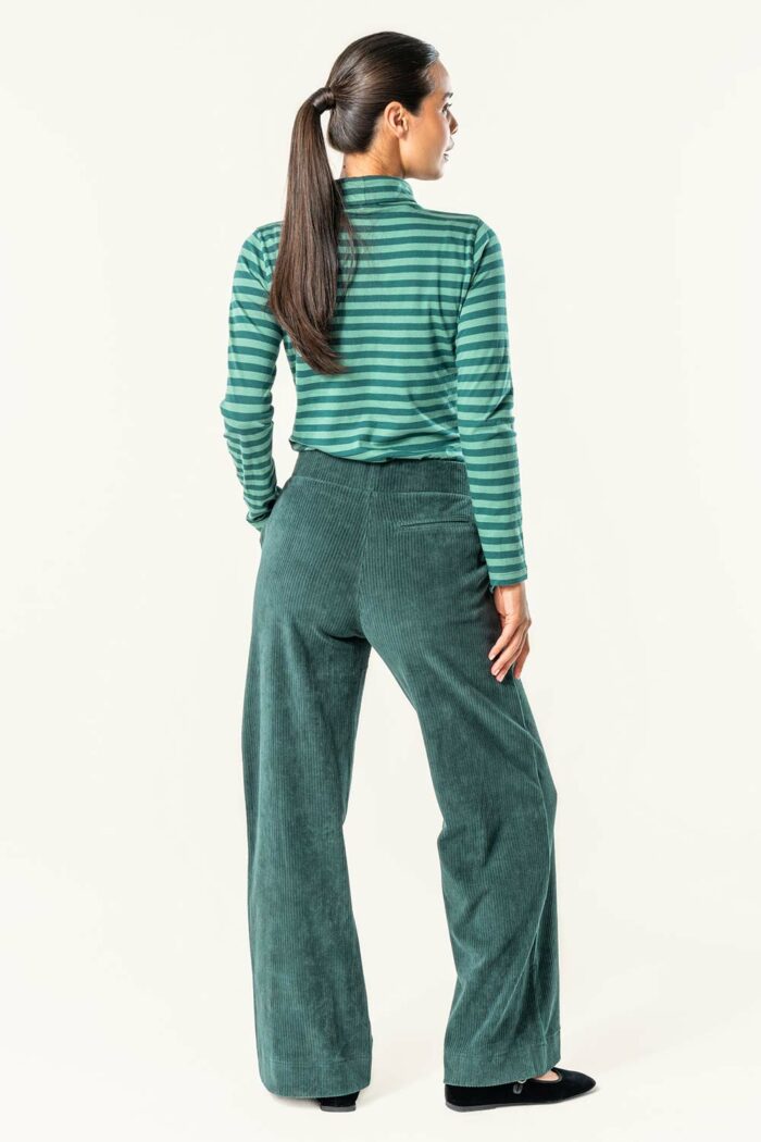 Velours broek donkergroen - Afbeelding 3