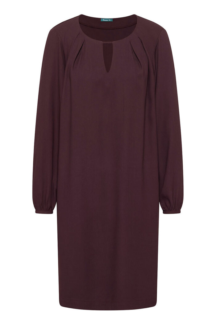 Aubergine jurk ecovero