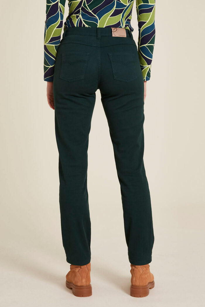 Donkergroene jeans biokatoen - Afbeelding 3