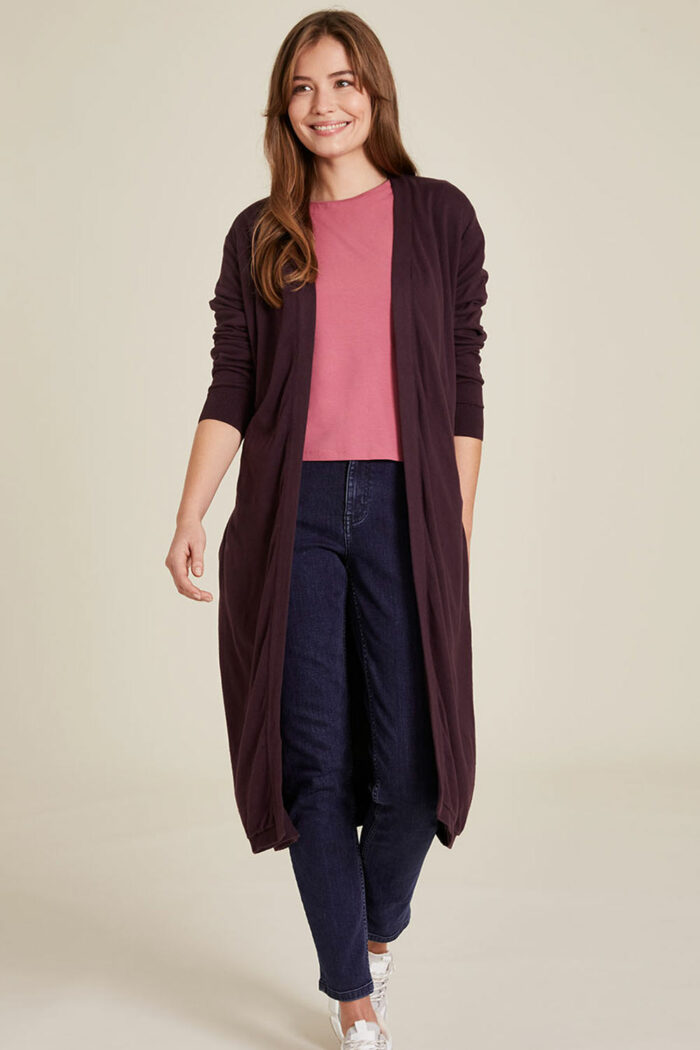 Lang vest aubergine - Afbeelding 2