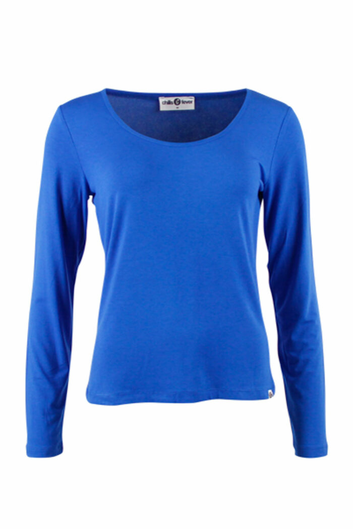 Lange mouwenshirt Ecovero turkish sea