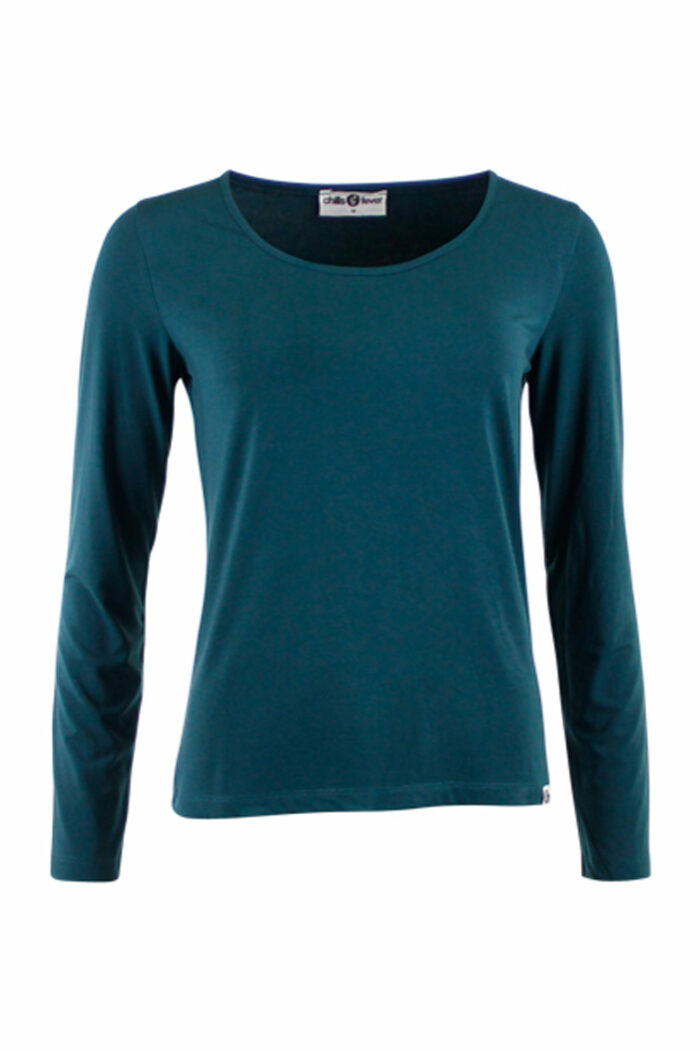 Lange mouwenshirt Ecovero deep teal
