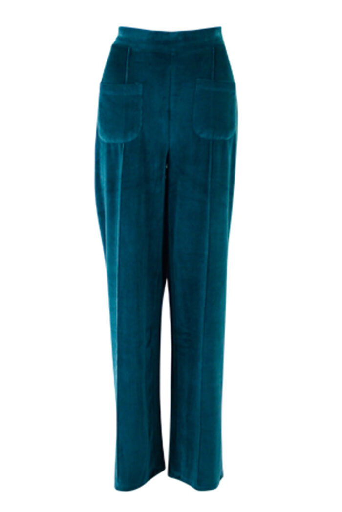 Jaquard broek deep teal