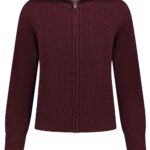 Vest gerecycled wol bordeaux