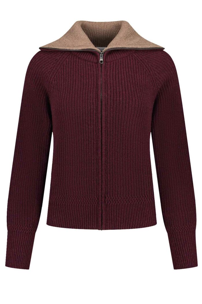 Vest gerecycled wol bordeaux