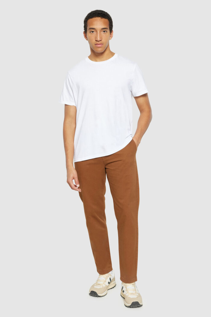 Chinobroek twill biokatoen lichtbruin - Afbeelding 2