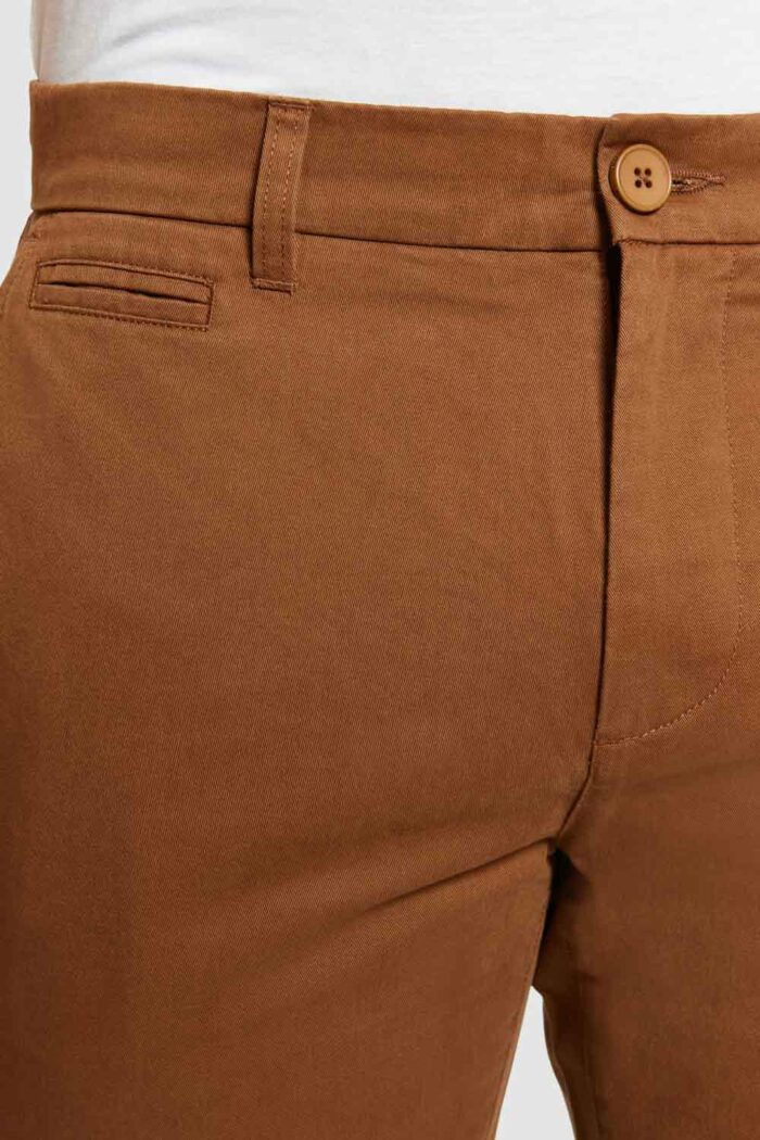 Chinobroek twill biokatoen lichtbruin - Afbeelding 4