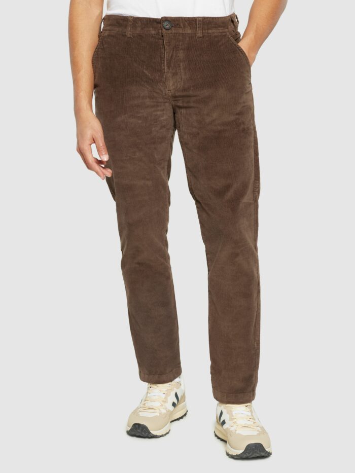 Chinobroek biokatoen rib bruin
