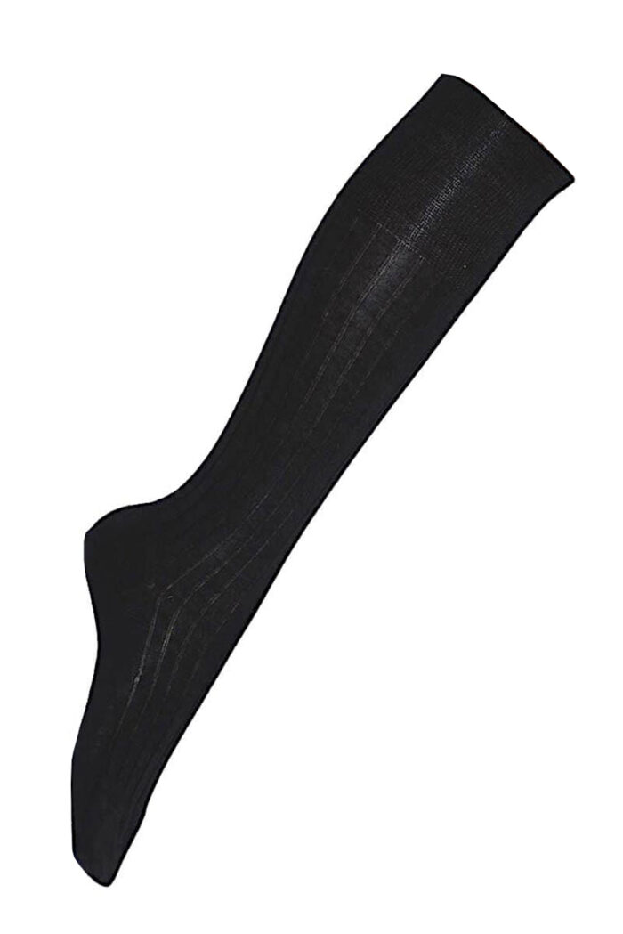 Wollen kniekous donkerblauw