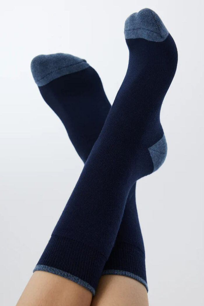 Sokken met badstof zool donkerblauw