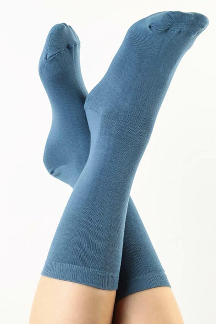 Sokken biokatoen jeansblauw