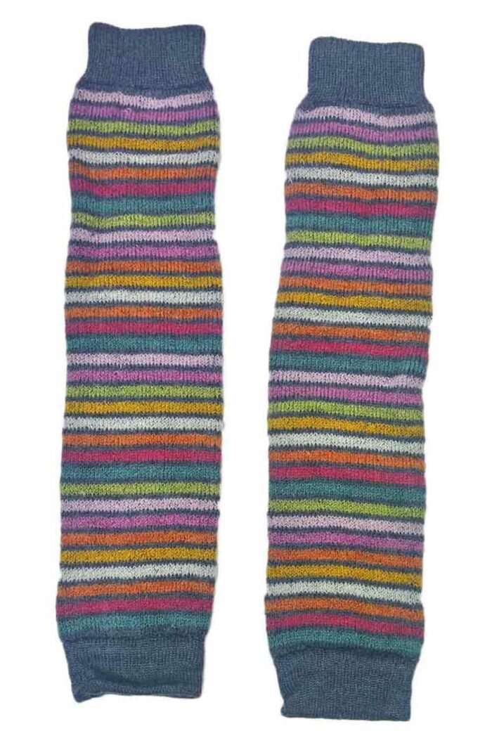 Wollen beenwarmers gestreept