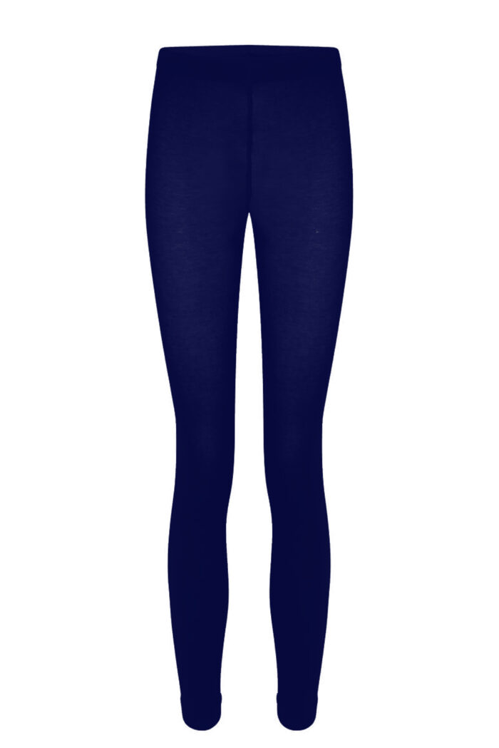 Dunne pantylegging biokatoen donkerblauw