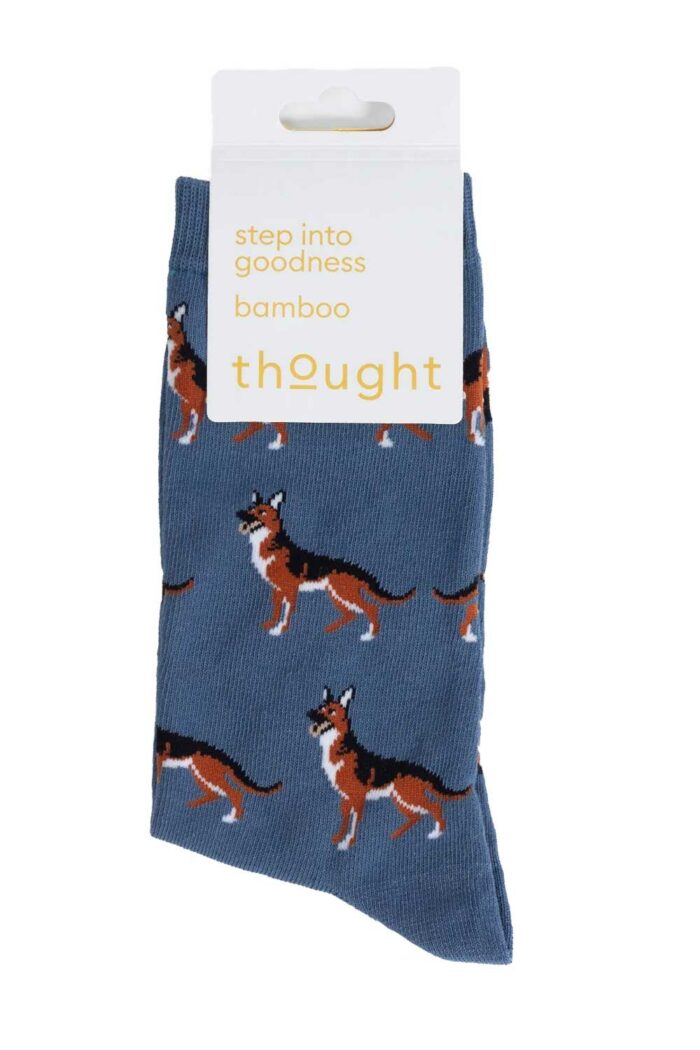 Sokken bamboe blauw herdershond