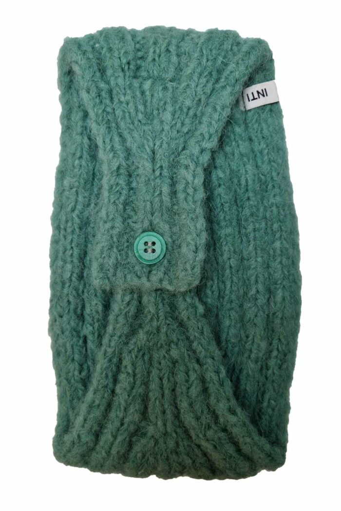 Wollen hoofdband groen - Afbeelding 2