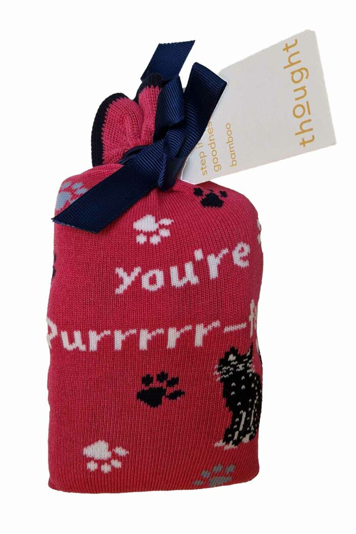 Cadeauzakje 2 paar bamboe kattensokken