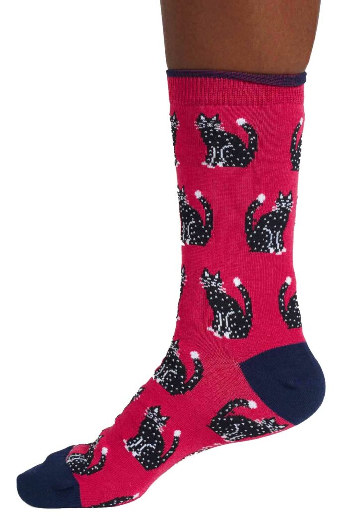 Cadeauzakje 2 paar bamboe kattensokken - Afbeelding 2