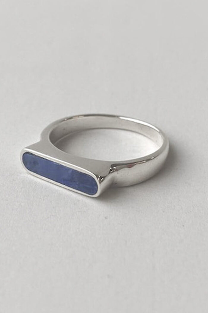 Zilveren ring kobalt