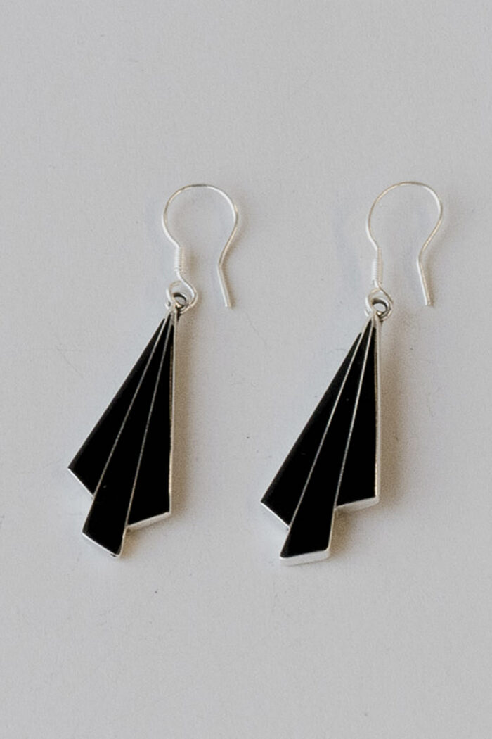 Oorhangers zilver Puntas Zwart