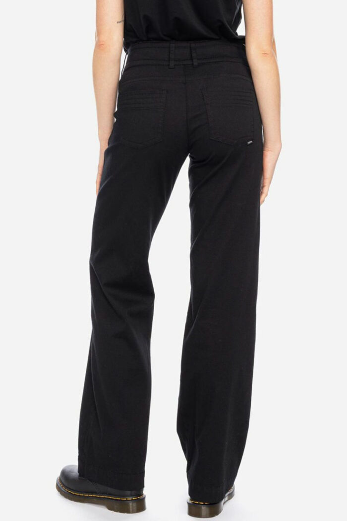 Zwarte broek met wijdere pijp - Afbeelding 2