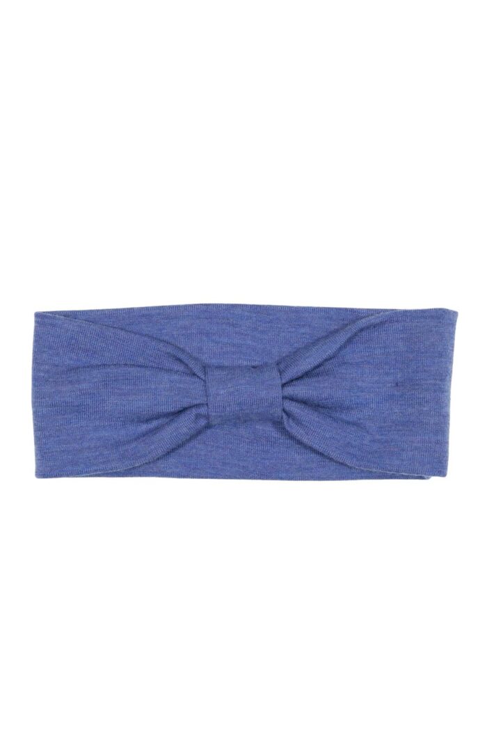 Dunne merinowollen hoofdband donkerblauw
