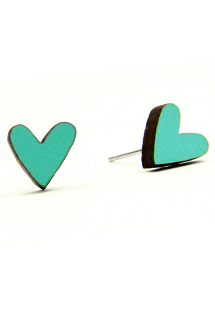 Oorbelsteker hartje aqua