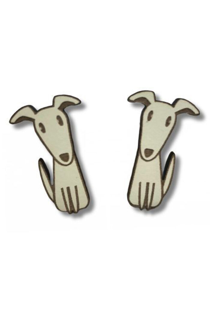 Oorbelsteker hondje beige