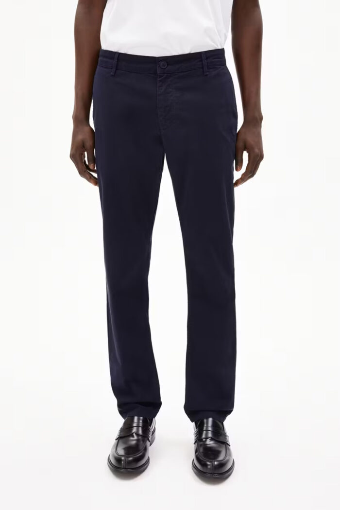 Donkerblauwe chino herenbroek