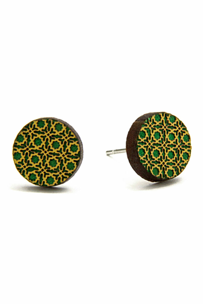 Oorbelsteker Alhambra geel-groen
