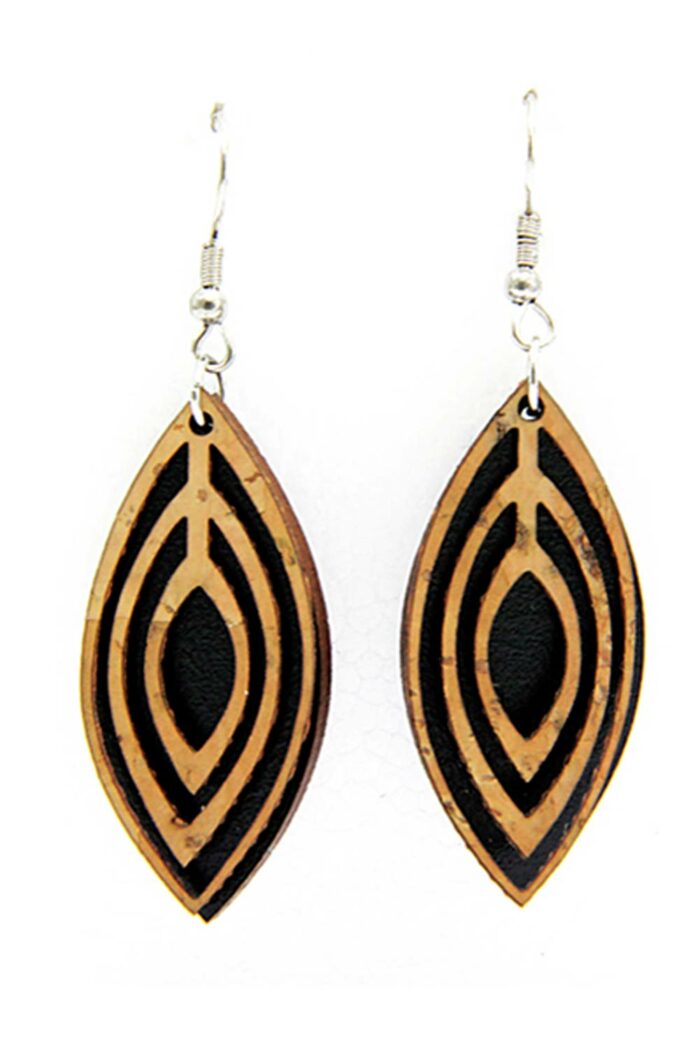 Oorbel hang drop zwart
