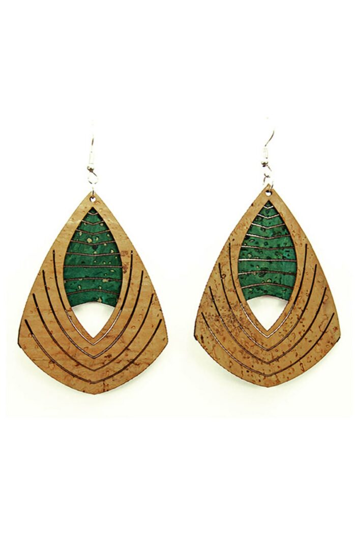 Oorbel hang masker blauwgroen