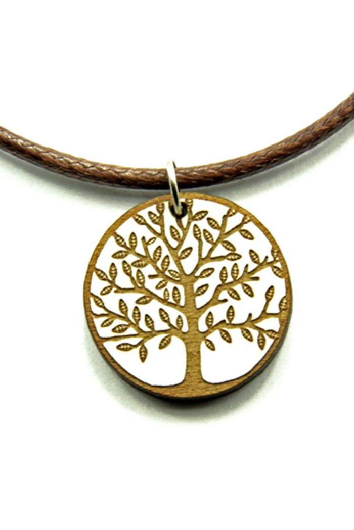 Ketting tree of life wit