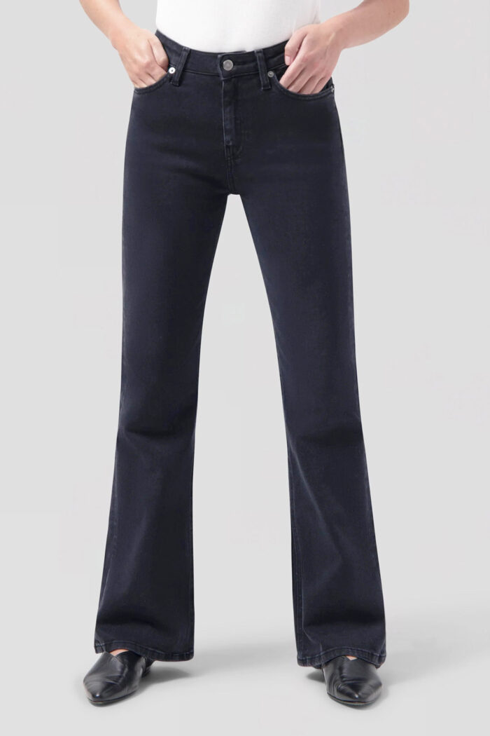 High flared jeans antraciet Stone Black