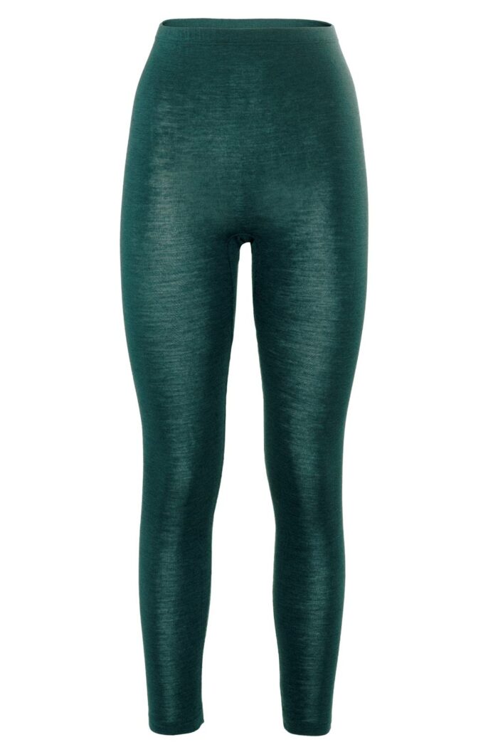 Legging wol-zijde groen