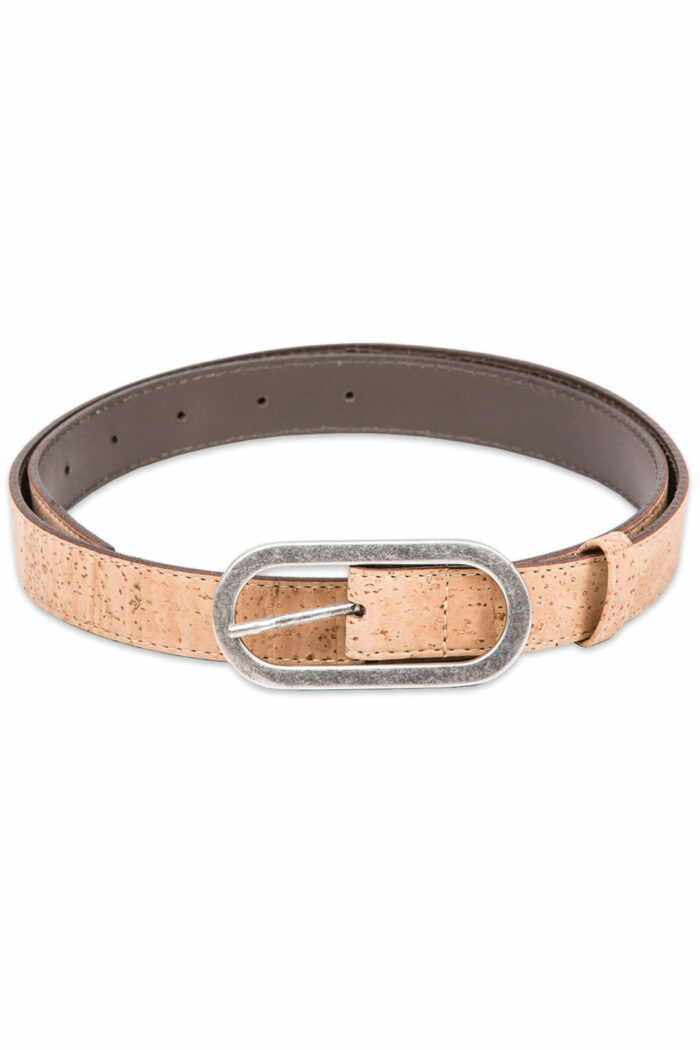 Vegan riem kurk 2,5 cm beige